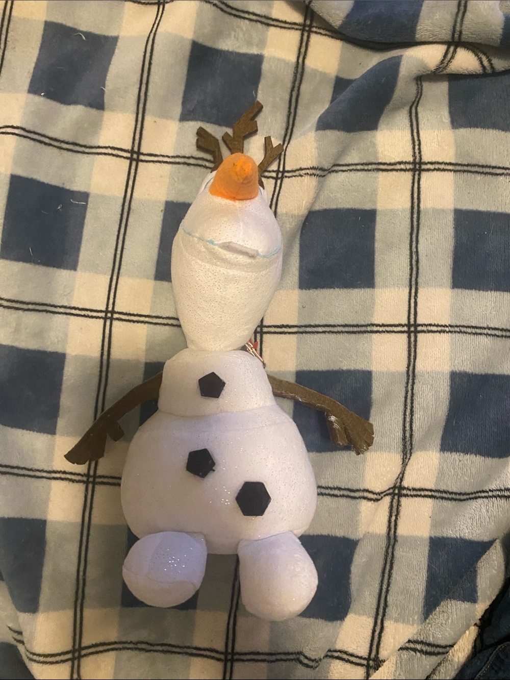 Ty Sparkle Disney Olaf White Plush Snowman with Orange Nose